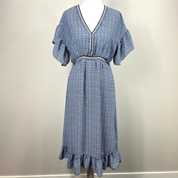 Max Studio Dresses & Skirts - Max Studio Boho Tie Back Midi Dress Small Cottagecore Coastal Oversized Fairy